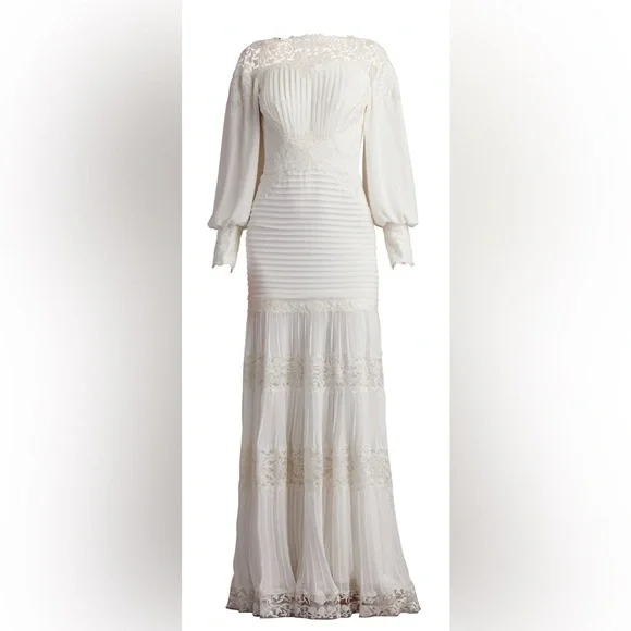 TADASHI SHOJI - SILVERADO BLOUSON SLEEVE GOWN - Picture 5 of 6